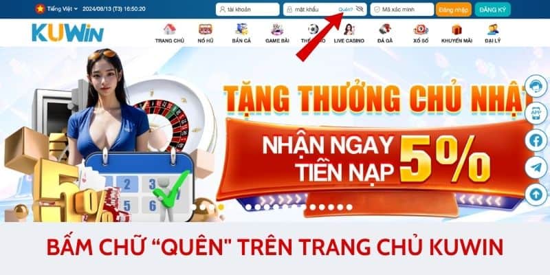 quên mật khẩu kuwin